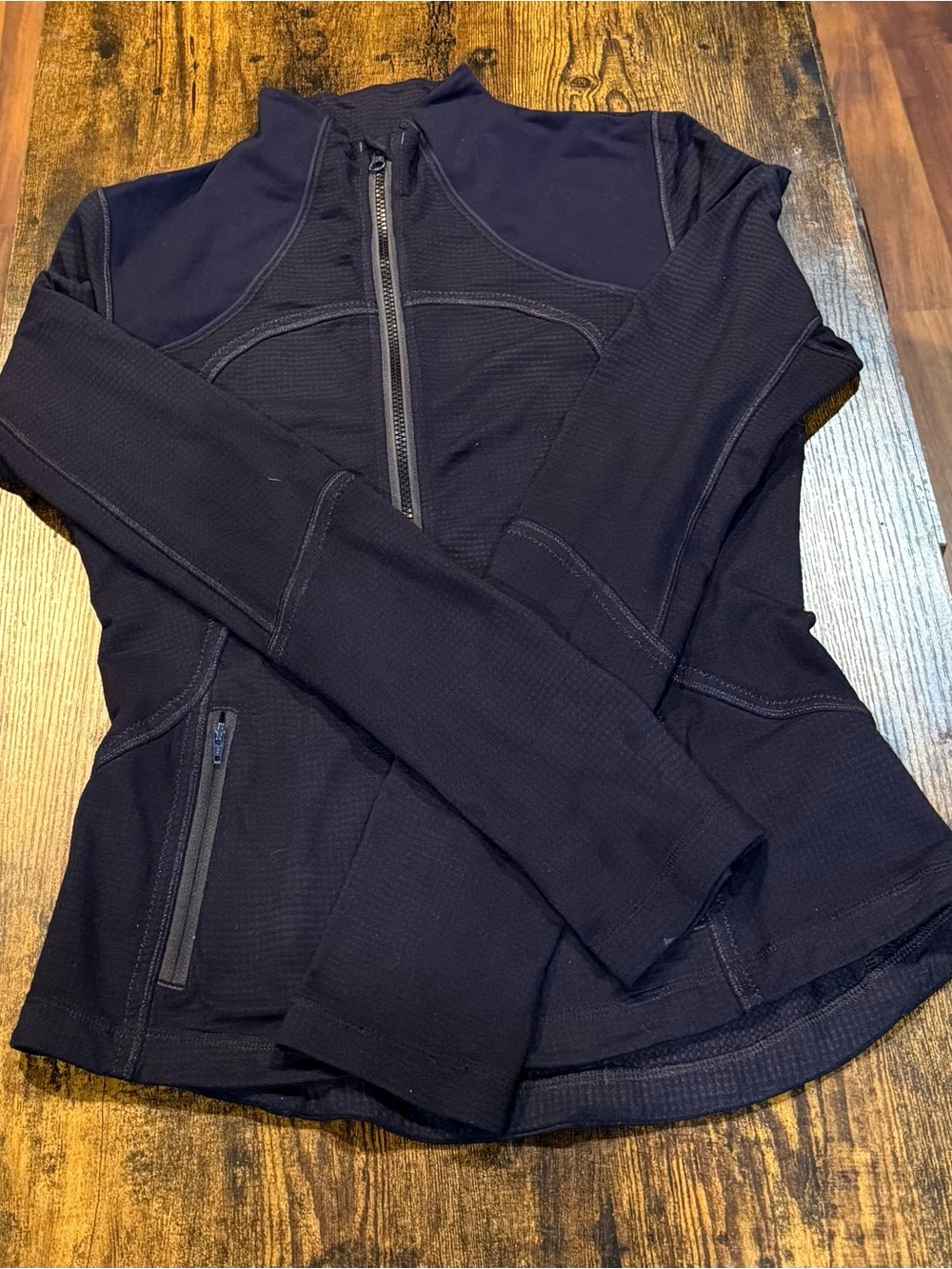 Lululemon Ready to Run Jacket Pinpoint Black Women’s Est Size 8 W4AKDS